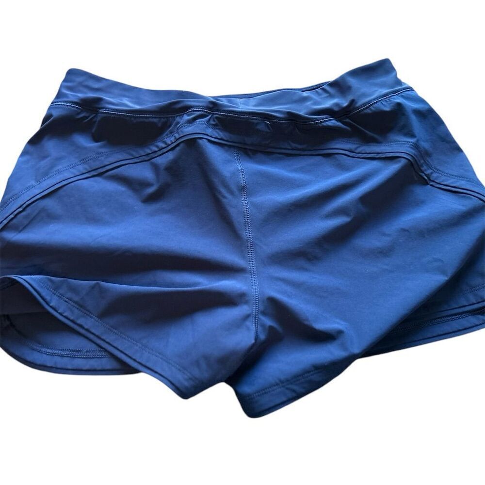 Lands' End Women's High-Rise Athletic Shorts Navy Blue Size 14